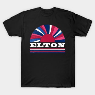 Elton Proud Name Personalized Retro Flowers Beautiful T-Shirt